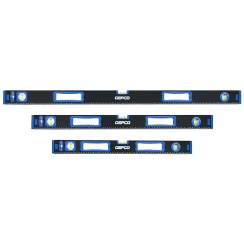GEPCO Profi Wasserwaagen Set 3 tlg Aluminium mit 3 Libellen