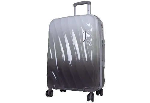 Trendyshop365 Trolley Koffer Marbella, bunt, 4 Farben, 3 Größen, 4 Rollen, Polycarbonat, Zahlenschloss, Doppelrollen, Farbverlauf