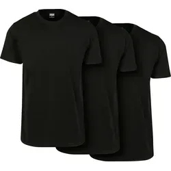 Urban Classics TB2684B | Basic Tee 3-Pack Herren T-Shirt - Herren-Shirts: 100% Baumwolle, bequem und figurnah, ideal für lässige Streetwear-Looks in Schwarz.