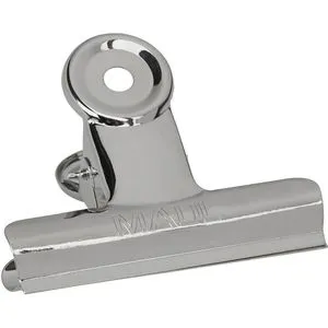 MAUL Briefklemmer hellsilber 7,7 cm - Vielseitige Metall-Klammern für Büro und Haushalt, ideal zum sicheren Klammern und Aufhängen von Dokumenten