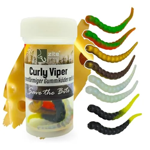 Zite Fishing Curly Viper Gummiköder Forelle von Zite