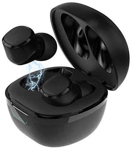 auvisio In-Ear-Stereo-Headset mit Bluetooth 5 - Kabellose Kopfhörer mit bis zu 22 Stunden Spielzeit und praktischer Ladebox für ununterbrochenen Musikgenuss, ideal für unterwegs.