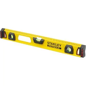 Stanley Wasserwaage FATMAX II 1-43-555, 122cm mit 3 Libellen - Messwerkzeuge, 122cm lange Wasserwaage mit 2 Grifföffnungen für optimale Handhabung und präzise Ausrichtung von Objekten, ideal für DIY- und Profi-Handwerker.