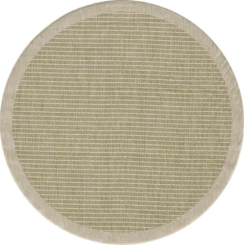 Carpetsale24 Wetterfester In- & Outdoor Teppich 120 cm Rund Grün - Teppiche für Balkon, Garten und Terrasse, pflegeleicht und schnelltrocknend – ideal für jede Wetterlage!