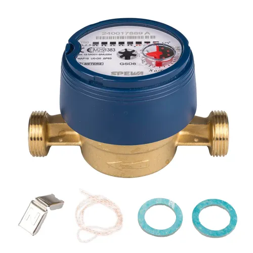 SPEWA Wasserzähler Kaltwasser 110 mm 3/4 Geeicht Q3 = 2,5 - Präziser Kaltwasserzähler mit drehbarem Zählwerk, integrierten Filtersieb und hoher Temperaturbeständigkeit bis 30°C - ideal für effiziente Wasserüberwachung.