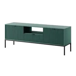 Selsey Lowboard Vellore - Grünes Design für Ihr Wohnzimmer - Moderne Kommode in Grün, Maße: 154 cm Breite, 56 cm Höhe. Hochwertige Materialien von Selsey garantieren Langlebigkeit. Ideal für stilvolle TV-Präsentation.