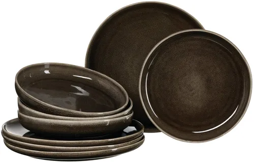Ritzenhoff & Breker Tafelservice Eda (8-tlg) für 4 Personen - Steingut Tafelservice, lebensmittelecht und mikrowellengeeignet, ideal für stilvolle Mahlzeiten mit Familie oder Freunden.