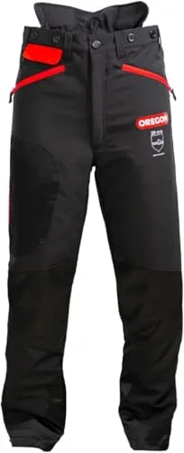 Oregon Waipoua Kettensägen-Schnittschutzhose Herren, Typ A Klasse 1 - Hochwertige Schnittschutz-Bundhose aus reißfestem Polyester mit Nylonpads, ideal für Forstarbeiten. Atmungsaktiv und komfortabel, zertifiziert nach EN ISO 11393-2 Klasse 1.