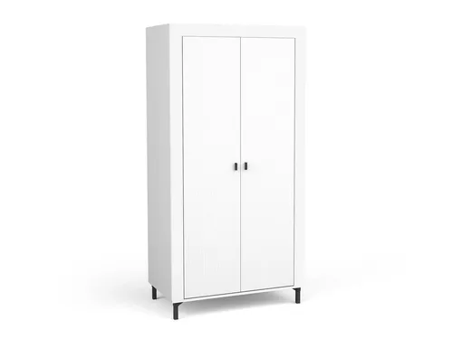 Beautysofa Drehtürenschrank Monta, Weiß, Holzwerkstoff, 97x194x56 cm - Moderner Drehtürenschrank mit geräumigem Innenraum, ideal für Ordnung und Übersicht. Robuste Materialien und elegantes Design machen ihn zum perfekten Möbelstück für jedes Schlafzimmer.
