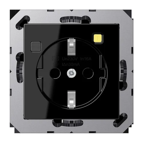 Jung FI-SCHUKO-Steckdose A 5520.30 SW in schwarz von Jung FI-SCHUKO-Steckdose Steckdosen