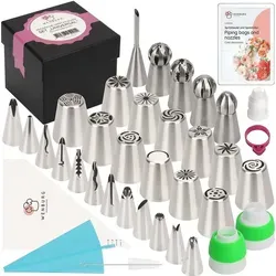 Wenburg Spritzbeutel-Set 67-tlg. – Kreative Tortendekoration - Spritzbeutel-Set mit 29 Tüllen und 3 Adaptern für mühelose Dekoration von Torten, Muffins und Cupcakes. Ideal für Hobbybäcker und als Geschenk.