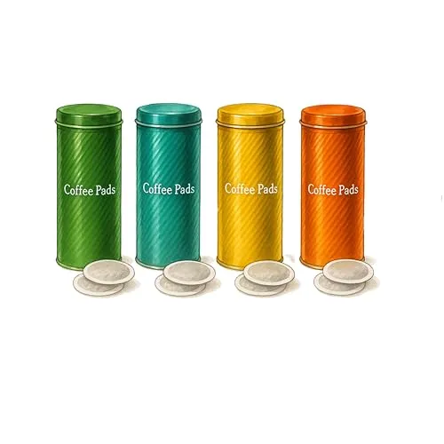 Conny Clever 4x Kaffeepaddose und Metalldose für Kaffeepads