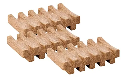 3er-Pack Seifenablage aus Kork | Seifenhalter Kork | Kork-Seifenschalen | Kork-Ablagen für Seife | Presskork | 13,5x8x3cm | natürlich und langlebig