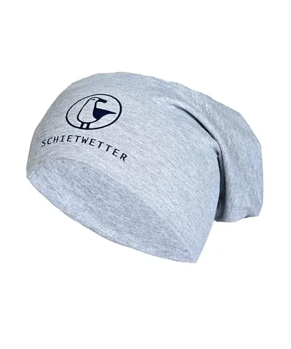SCHIETWETTER Unisex Erw. Leichte Beanie Mütze Möwe, Übergangsmütze, dünne Kopfbedeckung, Logo-Print, stretch, warm, einfarbig