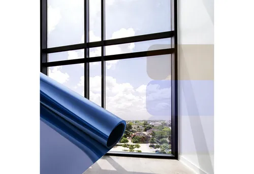 sa roca Sonnenschutz-Fensterfolie Spiegelfolie UV-Schutz Folie für Fenster innen Hitzeschutzfolie, Glatt, Laufmeterware - bis zu 50m an einem Stück