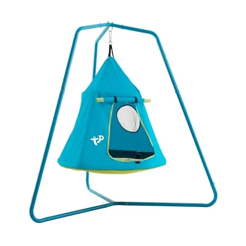 Zelt-Schaukel mit Gestell OVNI Blau H159cm