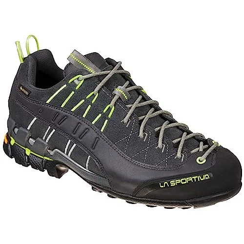 La Sportiva Hyper GTX Carbon/Neon Zustiegsschuh (43,5) - Wanderschuhe mit innovativer Schaftkonstruktion und Vibram Idrogrip Sohle für optimale Sensibilität und Stabilität beim Zustieg. Ideal für Kletterer und Wanderer.