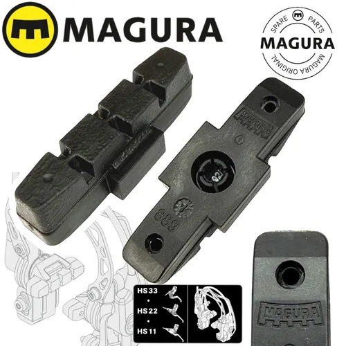 Magura Original HS11 Bremsbeläge für Hydraulische Felgenbremsen - Hochwertige Bremsbeläge für verschiedene Fahrradtypen. Ideal für zuverlässige Bremsleistung und einfache Montage. Kompatibel mit Magura HS-Modellen.
