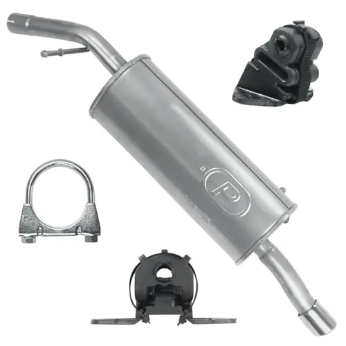 Polmo Schalldämpferset Auspuff Endtopf für Peugeot 207 1 I 2007-2013 1.4 1.6 Cabrio