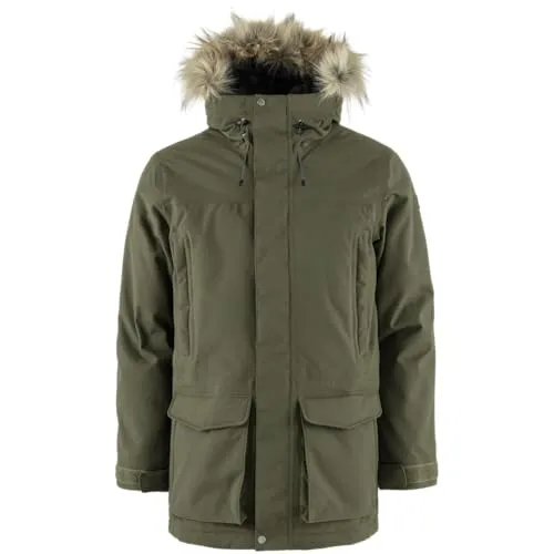 Fjällräven Nuuk lite Parka 87158 555 Dark Navy XL - Funktionsjacke für milderes Wetter, leicht wattiert und aus 100 % recyceltem Polyamid, wasserdicht und atmungsaktiv, ideal für Outdoor-Aktivitäten.