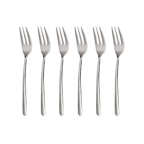 GRÄWE Kuchengabeln 6 Stück, Serie SYLT in silber von GRÄWE