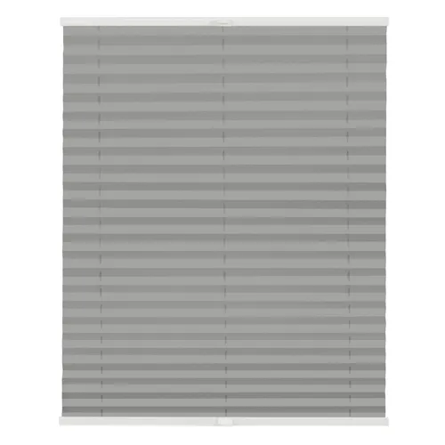 Lichtblick Plissee Klemmfix, ohne Bohren, verspannt, blickdicht - Grau