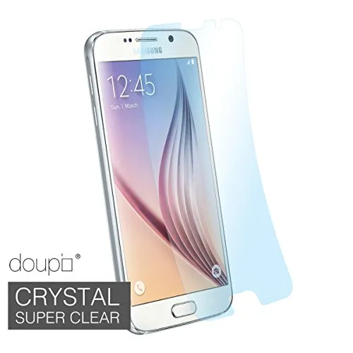 doupi Ultrathin Schutzfolie für Samsung Galaxy S6 (flach), SuperClear Display Schutz (6X Folie in Packung)