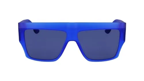 Karl Lagerfeld KLJ6148S 433 Matte Electric Blue Sunglasses Unisex Iniettato, Modified Rectangle, 57