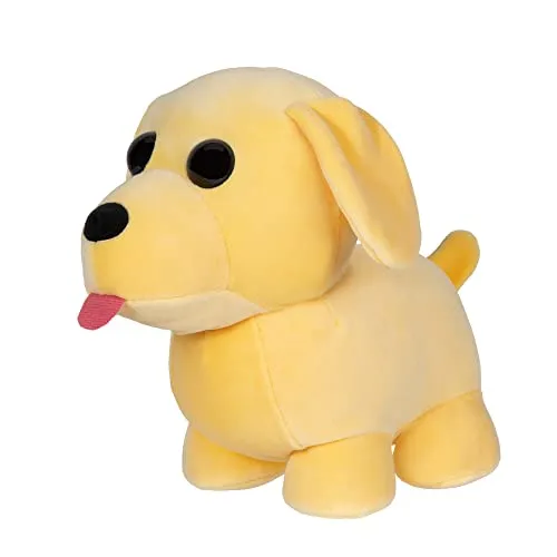 Adopt Me! AME0006-20 cm Plüsch - Dog, offizielles Plüsch mit Spielcode, Schwarz