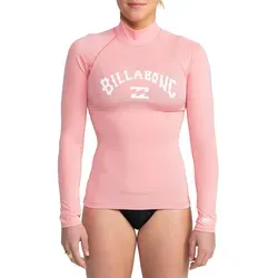 Billabong Tropic Surf L/SL Surf Tee für Damen - Flame - S - Shirts, stylischer Rashguard mit UV-Schutz 50+, aus 85% recyceltem Polyester für umweltbewusste Surferinnen.