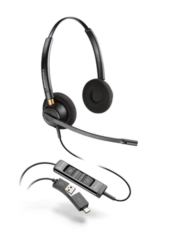 Poly EncorePro 525-M Stereo Headset On-Ear - Headset mit hervorragender Klangqualität und bequemer Passform, ideal für professionelle Telefonate und lange Nutzung.