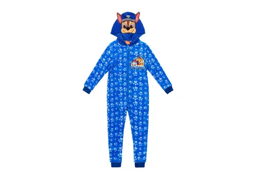 PAW PATROL Schlafanzug für Jungen – Paw Patrol Jumpsuit Overall Pyjama in Blau (Größe 110) - Bequemer und farbenfroher Schlafanzug im Paw Patrol Design, ideal für entspannte Nächte und Spielstunden. Aus 100% Polyester gefertigt, sorgt er für hohen Tragekomfort.