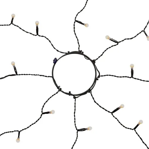 KONSTSMIDE LED-Baummantel Weihnachtsdeko außen - 240 Dioden mit Globes - Weihnachtsbeleuchtung mit 240 bernsteinfarbenen Dioden, ideal für eine mühelose und festliche Baumdekoration. Inklusive 10m Zuleitung für flexibles Aufstellen.