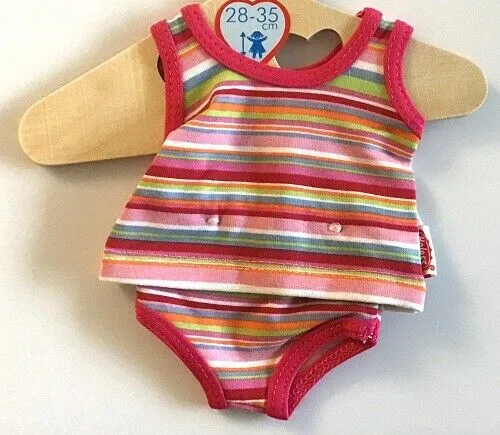  Garnitur bunt gestreift, pinke Arm- u. Beiabschlüsse, Gr. 35-45 cm € 8,25/VKE