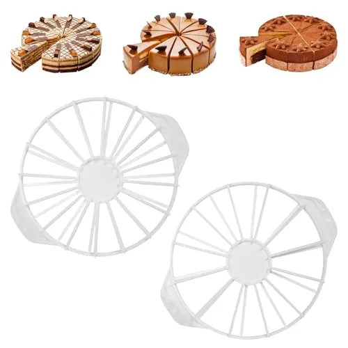 HFDONGL Tortenteiler 10/12/14/16 Tortenschneider 2 Stücke Kuchenteiler Rund Kuchenschneider Kunststoff Kuchen Schneidehilfe Tortenboden Schneidehilfe für Runde Kuchen