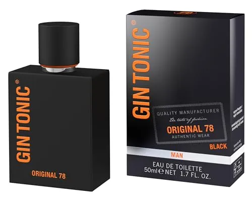 Gin Tonic Original 78 black Parfüm Herren 50ml I frisches Eau de Toilette für jedes Alter mit würzig-ambrientem Duft I zu jedem Anlass und Gelegenheit | Parfum Herren I urban, elegant, maskulin