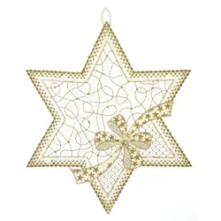 Weihnachtsbaumschmuck Beige von W. Reuter & Sohn - Plauener Spitze®