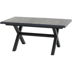 Siena Garden Ausziehbarer Gartentisch Washed Grau 90 cm x 200 cm - Robuster Gartentisch aus Aluminium mit eleganter Keramikplatte, ideal für Gartenpartys und Grillabende. Praktische Ausziehfunktion für zusätzlichen Platz.