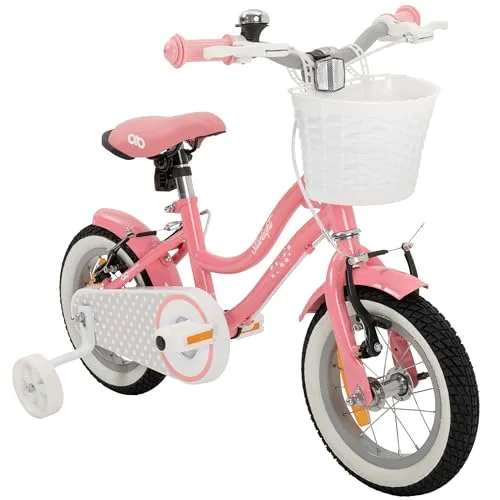 Actionbikes Kinderfahrrad Starlight 12 Zoll Rosa mit Stützrädern - Kinderfahrrad für 2-5 Jahre, sicher mit V-Brake-Bremse und Antirutschgriffen, ideal für kleine Abenteuer in der Stadt.