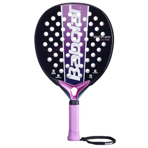 Babolat Padel-Schläger Stima Vita - Lila - Tennisschläger für Anfängerinnen, leicht und ausgewogen, ideal für präzise Schläge mit überdimensionierter Form für einfaches Zurückspielen.