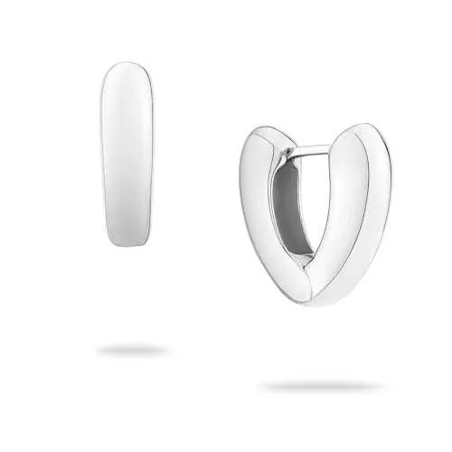 ECHTZEIT Creole aus Edelstahl - Leicht und Modern - Ohrringe für Damen - Diese stilvollen Creolen aus hochwertigem Edelstahl sind leicht, hautverträglich und 100% wasserfest, ideal für jeden Anlass.