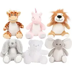Mumbles MM060 | Mini-Häschen, Löwe, Giraffe, Einhorn und Eule Print Me - Farbe: Lion Brown - Größe: One Size - Weiß