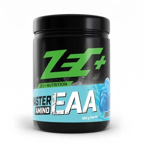 Zec+ Master Amino EAA Pulver – 8 essentielle Aminosäuren, vegan, Made in Germany (Eisbonbon) - Perfekte Kombination aus 8 essentiellen Aminosäuren für aktive Lebensstile. Ideal als Post-Workout Drink oder für zwischendurch. Wähle deinen Lieblingsgeschmack und genieße höchste Qualität aus Deutschland.