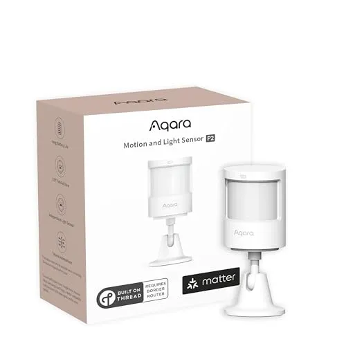 Aqara Bewegungsmelder und Lichtsensor P2, Matter Over Thread, Benötigt Thread Border Router, Unterstützt Apple Home, Google Home, Alexa, SmartThings, Hub M3 für Aqara Home erforderlich