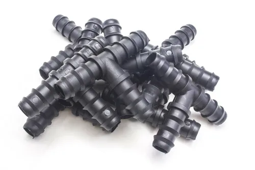 10x T-Verteiler Tropfschlauch Perlschlauch T Stück Verbinder 16mm Plastik Rohr