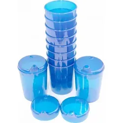 Medi-Inn Schnabelbecher Set 10 Unterteile + 20 Deckel 250 ml blau