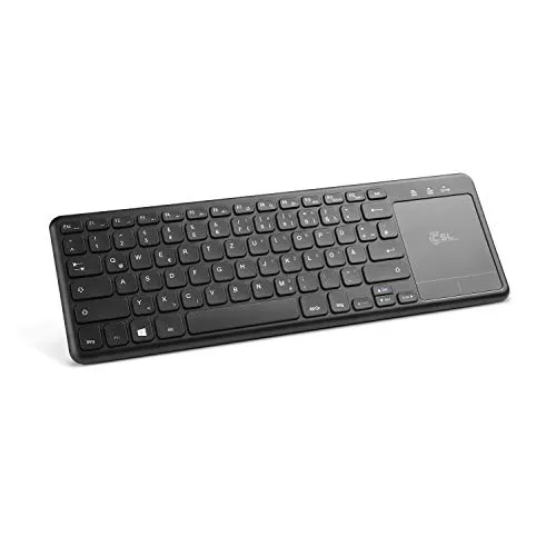 2-in-1 Mini Wireless Tastatur mit Touchpad - QWERTZ-Tastaturlayout, USB-Nanoempfänger, Ultraleicht, kompatibel mit Windows 10 & Windows 11