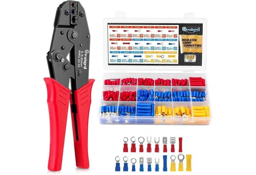LuxusKollektion Crimpzange Crimpzange Set 360 isolierte Kabelschuhe 0,5-6 mm²