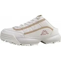 Kappa Damenschuhe Schnürschuhe Weiß Freizeit, Schuhgröße: 38 EU - Clogs von Kappa in Weiß/Beige, ideal für Freizeit und bequem mit flachem Absatz. Perfekt für den Alltag und modisch zugleich.