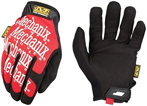 Mechanix Wear The Original Handschuhe rot Größe S - Schutzhandschuhe aus Kunstleder mit Klettverschluss und Trek Dry Technologie, ideal für Sicherheit und Komfort bei der Arbeit.